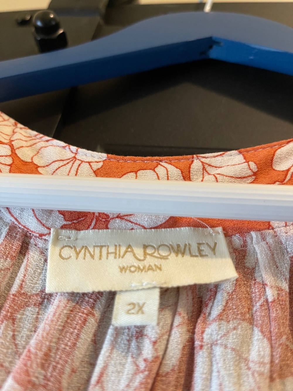Cynthia Rowley Orange and White Floral Tunic - Picture 2 of 6